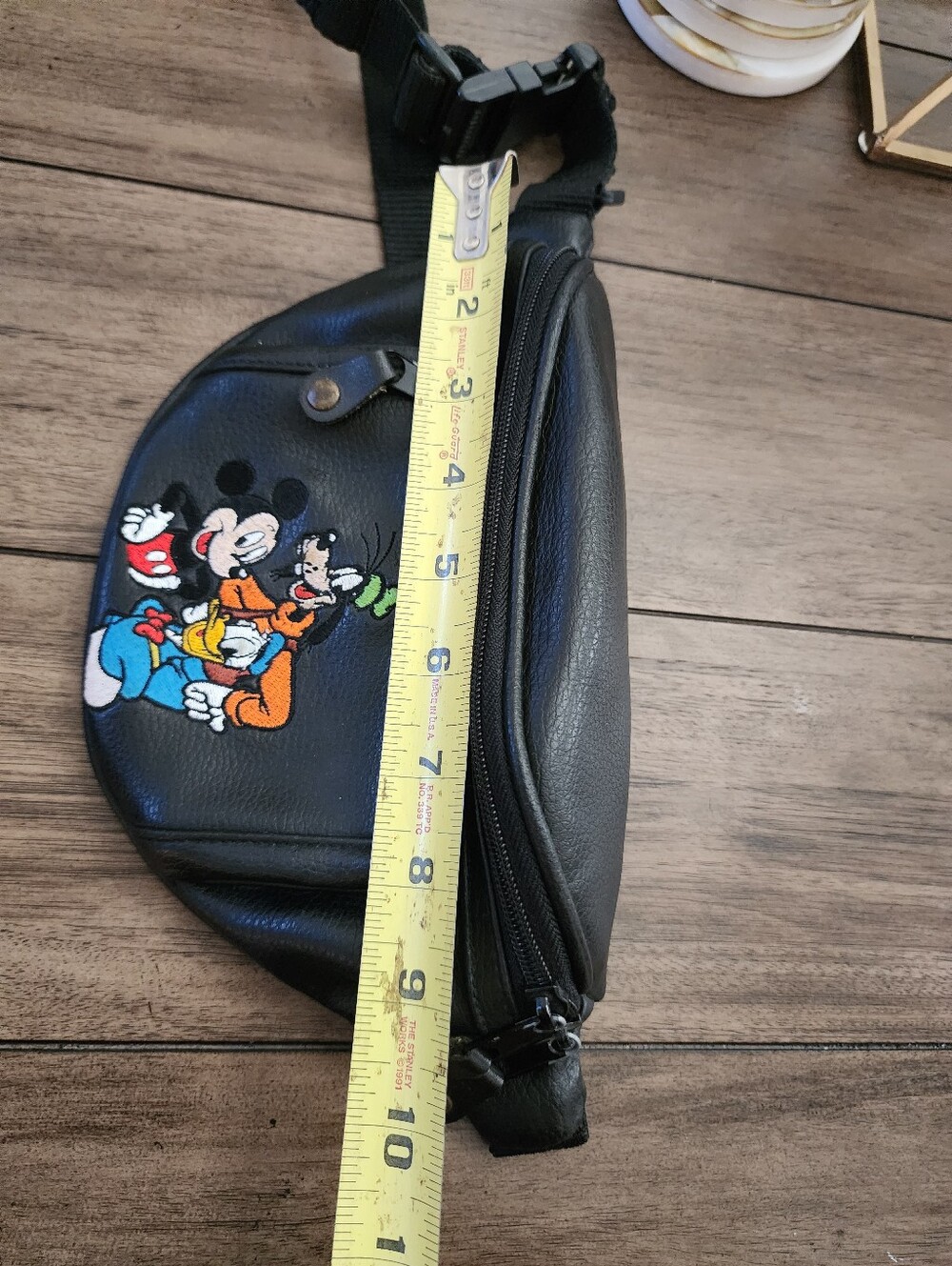Vintage Black Disney Character Embroidered Waist Bag - Picture 12 of 13